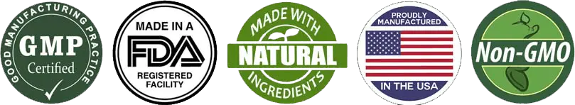 Cognizil GMP certified, FDA registered facility, natural ingredients, made in USA, Non-GMO